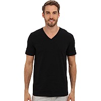 Jockey Mens Undershirt Classic Vneck 3 Pack Black M