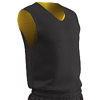 Champro Mens Standard Zone Reversible Basketball Jersey Black Gold Adult Large