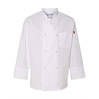 Chef Designs Eight Knot Button Chef Coat With Thermometer Pocket White S