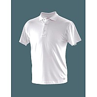 Performance Polo Short Sleeve White Mens Polyester M