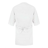 Red Kap Collarless Poplin Butcher Wrap White L