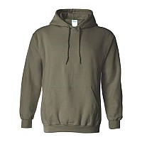 Gildan Heavy Blend Hooded Sweatshirt Military Green L