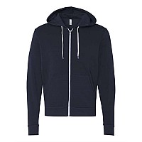 Bella Canvas Unisex Sponge Fleece Fullzip Hoodie Navy Xs