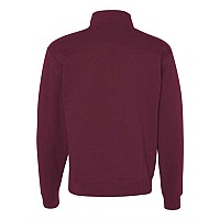 Jerzees Nublend Cadet Collar Quarterzip Sweatshirt Maroon S