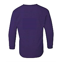 Gildan Heavy Cotton Youth Long Sleeve Tshirt Purple M