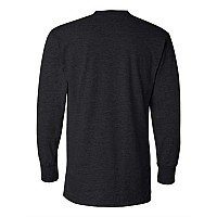 J America Vintage Brushed Jersey Henley Black L