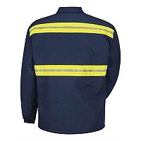 Red Kap Enhanced Visibility Permalined Panel Jacket Navy L