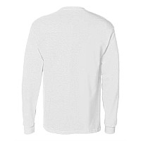 Hanes Authentic Long Sleeve Pocket Tshirt White S