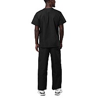 Adar Uniforms Universal Unisex Scrubs Unisex Drawstring Scrub Set 701 Black 3X