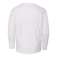 Lat Youth Fine Jersey Long Sleeve Tee White M