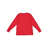 Lat Youth Fine Jersey Long Sleeve Tee Red S