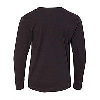 Lat Youth Fine Jersey Long Sleeve Tee Black M