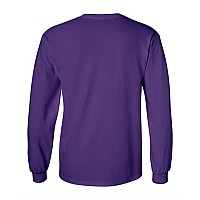 Gildan Ultra Cotton Long Sleeve Tshirt Purple Xl