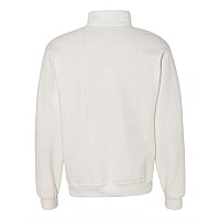 Jerzees Nublend Cadet Collar Quarterzip Sweatshirt White S