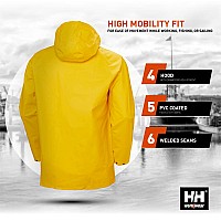 Hellyhansen Workwear Mandal Adjustable Waterproof Jackets For Men Heavy Duty Comfortable Pvccoated Protective Rain Coat Lig