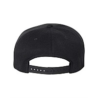 Flexfit 110 Flat Bill Snapback Cap Black One Size