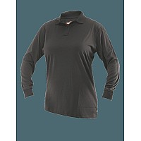 Performance Polo Long Sleeve Black Womens Polyester M