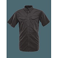 Ultralight Field Shirt Short Sleeve Black Mens Poly Cotton Xs