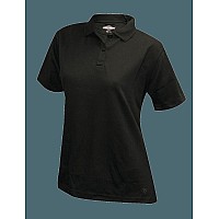 Performance Polo Short Sleeve Black Womens Polyester 3Xl