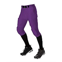 Alleson Athletic Youth No Fly Football Pants With Slotted Waist Purple S