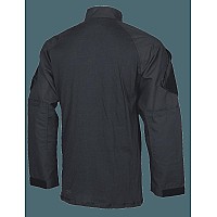 14 Zip Combat Shirt Long Sleeve Black Mens Poly Cotton Xsr