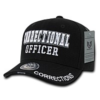 Deluxe Law Enf Caps Corr Off Black