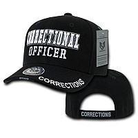 Deluxe Law Enf Caps Corr Off Black