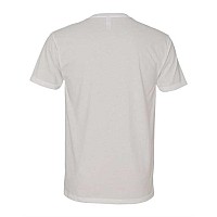 Next Level Premium Fitted Sueded Vneck Tshirt White Xs