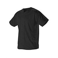 Alleson Athletic Youth Full Button Lightweight Baseball Jersey Black Xl