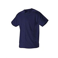 Alleson Athletic Youth Full Button Lightweight Baseball Jersey Navy L