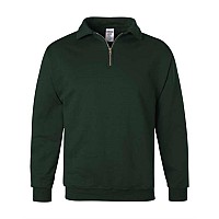 Jerzees Super Sweats Nublend Quarterzip Cadet Collar Sweatshirt Forest Green S