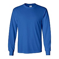 Gildan Ultra Cotton Long Sleeve Tshirt Royal M