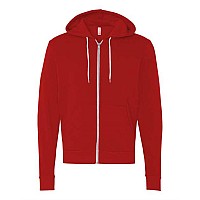 Bella Canvas Unisex Sponge Fleece Fullzip Hoodie Red Xl