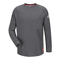 Bulwark Flame Resistant Long Sleeve Shirt Long Sizes Charcoal Xlt