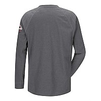 Bulwark Flame Resistant Long Sleeve Shirt Long Sizes Charcoal Xlt