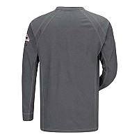 Bulwark Long Sleeve Henley Charcoal L