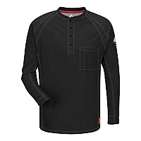 Bulwark Long Sleeve Henley Black S