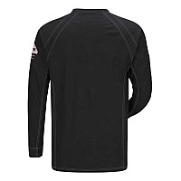 Bulwark Long Sleeve Henley Black S