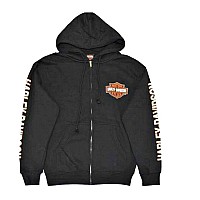 Harleydavidson Mens Hooded Sweatshirt Bar Shield Zip Black 30299142 3Xl