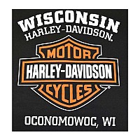 Harleydavidson Mens Hooded Sweatshirt Bar Shield Zip Black 30299142 Xl