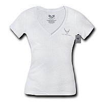 Womens Vneck Tees Airforce White S