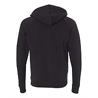 Independent Trading Co Unisex Special Blend Raglan Fullzip Hooded Sweatshirt Black Xs