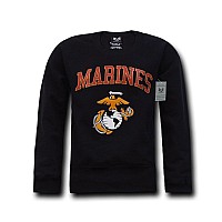 Crewneck Sweatshirt Marines Black 2X