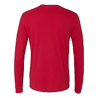 Next Level Cotton Long Sleeve Crew Red L