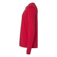 Next Level Cotton Long Sleeve Crew Red L