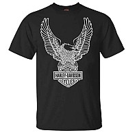 Harleydavidson Mens Tshirt Eagle Graphic Short Sleeve Black Tee 30296656 L