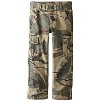 Wrangler Authentics Boys Classic Cargo Pant Olive Camo 16 Husky