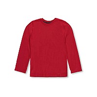 French Toast Boys Long Sleeve Crewneck Tee Tshirt T Shirt Red 10 Us