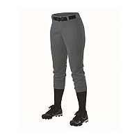 Alleson Athletic Womens Belt Loop Fastpitch Pants Charcoal L