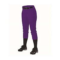 Alleson Athletic Womens Belt Loop Fastpitch Pants Purple S